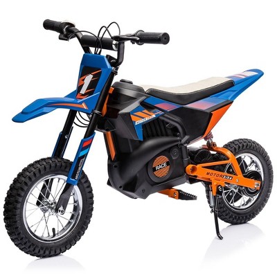 24V Electric Off-Road Motorcycle,250W Motor 13.6MPH Fast Speed Motocross,Leather Seat Dirt Bike