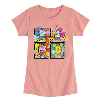 Girls' - Disney - Mickey Mouse Fitted Short Sleeve Graphic T-Shirt