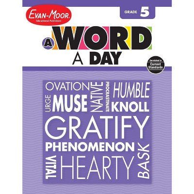 A Word a Day, Grade 5 Teacher Edition - by  Evan-Moor Educational Publishers (Paperback)