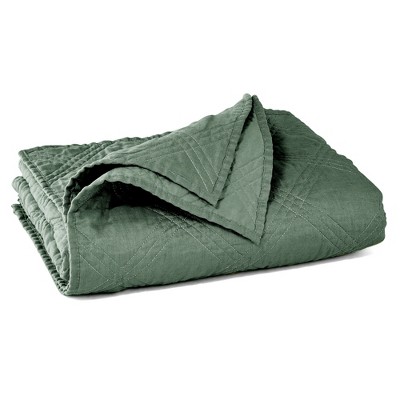 Linen Front/Cotton Back Quilted Throw - Levtex Home