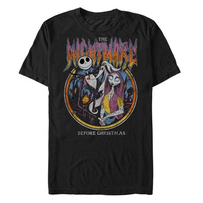 Men's The Nightmare Before Christmas Distressed Goth Family T-Shirt