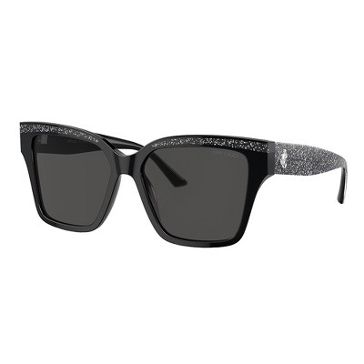 Jimmy Choo JC 5003 503687 Womens Pillow Sunglasses Black Glitter 55mm