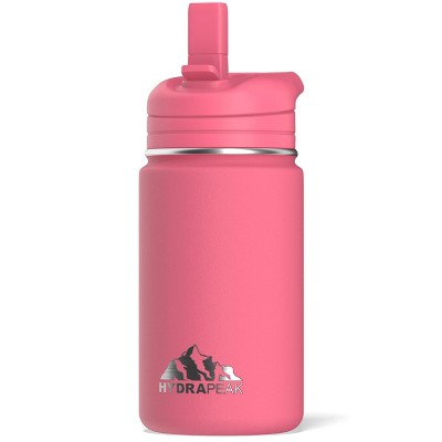 Hydrapeak Mini 14oz Kids Stainless Steel Insulated Water Bottle With Leak Proof Straw Lid