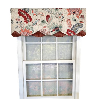 RLF Home" xenia Petticoat 3" Rod Pocket Lining Luxurious and Elegant Window Treatment Valance 50" x 15" Rust