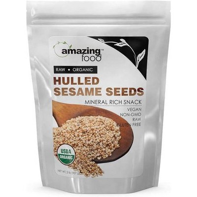 Amazing Foods Organic Hulled Sesame Seeds 2 Lbs