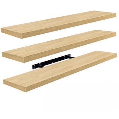 3 Pack (35"x9") Sorbus Long Floating Wall Shelves for Bedroom, Decor, Kitchen, Living Room - for Trophies, Frames, Bookshelf