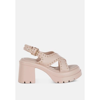 Nambo Stud Embellished Block Heel Women