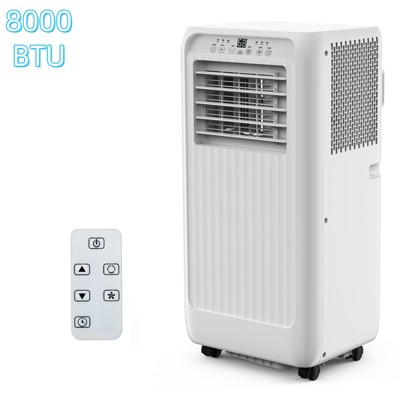 Jojoka 8000 BTU Portable Air Conditioner, 3-in-1 AC Unit with Cooling, Fan & Dehumidifier, Quiet Operation,Remote Control & Window Kit Included