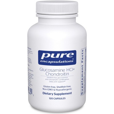 Pure Encapsulations Glucosamine HCl Chondroitin - Hypoallergenic Dual-Strength Support for Healthy Joint Motility and Function - 120 Capsules