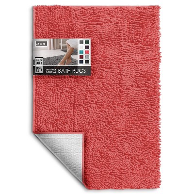 Hearth & Harbor Bathroom Rugs, Machine Washable Chenille Bath Mat for Bathroom