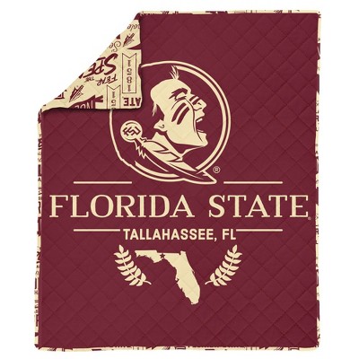 NCAA Florida State Seminoles 60 x 80 Quilted Throw Blanket