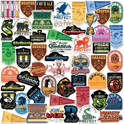 Harry Potter Quidditch Badge 50ct Vinyl Large Deluxe Stickers Variety Pack