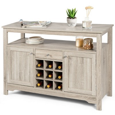 Costway Buffet Server Wine Cabinet Console Table Dining Room