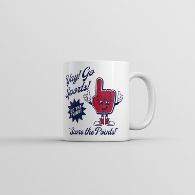 Crazy Dog Yay Go Sports Mug Funny Sarcastic Sport Fan Novelty Coffee Cup-11oz