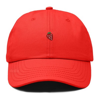 Dalix Lil Strawberry Embroidered Cotton Summer Outdoor Baseball Cap Dad Hat Womens