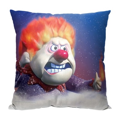 Warner Bros. Year Without Santa Claus Flaming Hot Head Throw Pillow 18 x 18 Inches