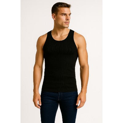 Galaxy By Harvic Men's Heavyweight Ribbed Tank Top