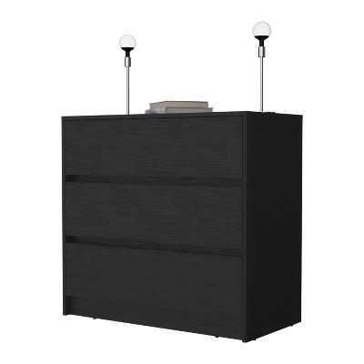 TiramisuBest Rustic Brown Finish Chest with Storage Drawers Clipped Corners Transitional Style Wooden Bedroom Furniture 1pc with Brown for D