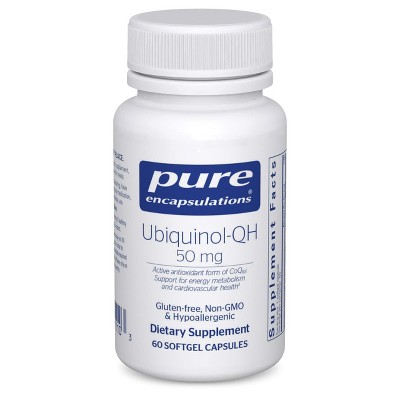 Pure Encapsulations Ubiquinol-QH 50 mg - Active Form of CoQ10 to Support Immune Health, Cellular Energy, and Cardiovascular Health* - 60 Softgel Caps