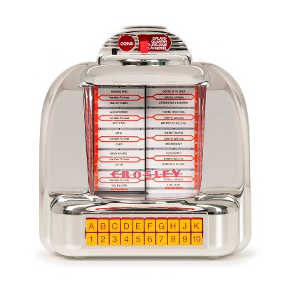 Crosley Diner Jukebox Radio - Silver: Bluetooth Speaker, FM Radio, USB Connection
