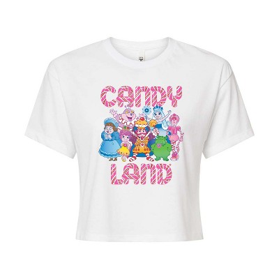 Women's - Candy Land - Character Group- Junior's Cropped Tee Cropped Graphic T-Shirt