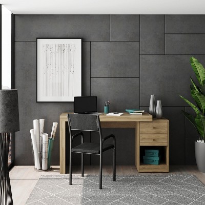 Kumasinova 47.5" Expandable Computer Desk with Drawers,Modern Office Desk with Storage Shelf,Gaming Desk for Home Office&Study