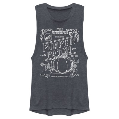 Juniors Womens Cinderella Cinderella Enchanted Pumpkin Patch Festival Muscle Tee