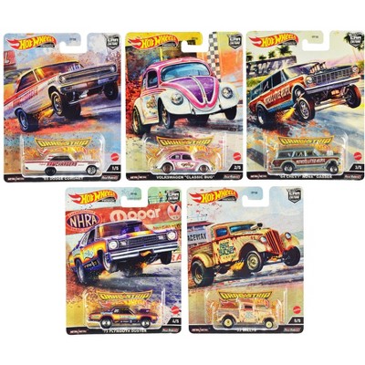 "Drag Strip" 5 piece Set "Car Culture" Series Diecast Model Cars by Hot Wheels