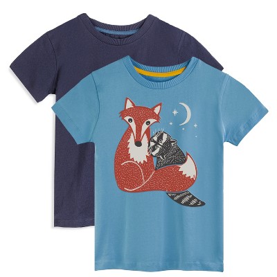 Mightly Toddler Fair Trade Organic Cotton Graphic Short Sleeve T-Shirt 2-pack
