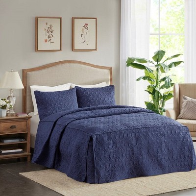 NicBex 3 Pcs Comforter Set Bedding Split Corner Pleated Quilted Bedspread Quilt Set 1 Bedspread, 2 Pillow Shams, Machine Washable