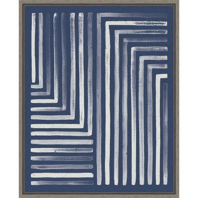 Amanti Art Blue Sunset III by Laura Marshall Canvas Wall Art Print Framed 23 x 28-in.