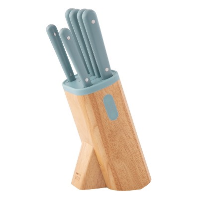BergHOFF Slate and Spirit Stainless Steel 7Pc Knife Block Set