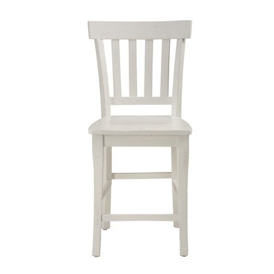Jofran,Madaket Rustic Solid Reclaimed Pine Slat Back Bar Stool (Set of 2)