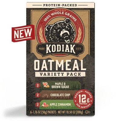 Kodiak Variety Pack Oatmeal Packets - 10.58oz / 6ct