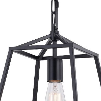 VAXCEL Hayes Black Farmhouse Mini Pendant Cage Lantern Ceiling Light