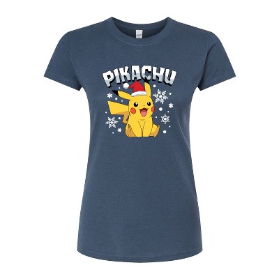 Women's - Pokémon - Pikachu With Hat Fitted Graphic T-Shirt