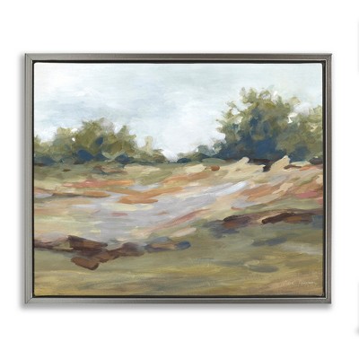 Stupell Industries Still Autumn Brushed Landscape Floating Frame Canvas Art