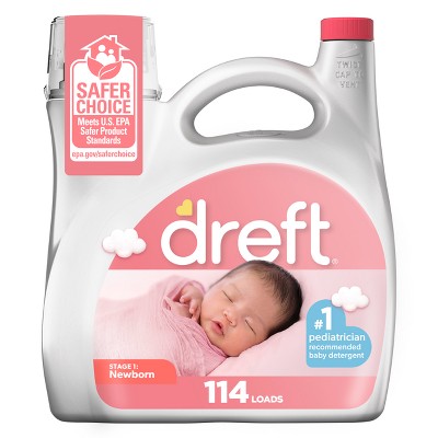 Dreft Stage 1: Newborn HE Compatible Hypoallergenic Baby Liquid Laundry Detergent