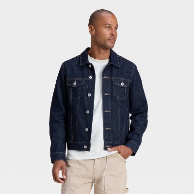 Men's Trucker Jacket - Goodfellow & Co™ Dark Indigo