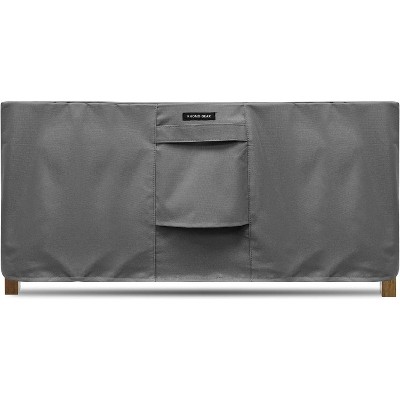 KHOMO GEAR Waterproof Square Table Cover – Heavy-Duty Outdoor Furniture Protector in Grey – Fits Patio Coffee, End & Small Tables - 48x13x28