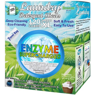 5 Star Super Deals Laundry Detergent Sheets (120 Loads) Liquidless, Eco-Friendly, Hypoallergenic, & Enzyme-Based Stain Removal