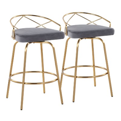 Set of 2 Charlotte Counter Height Barstools