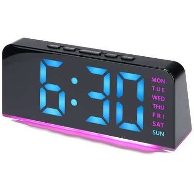 REGALWOVEN Plastic Digital Corded Accurate Electric Alarm Clock 6.3 x 2.6 x 1.6 inch