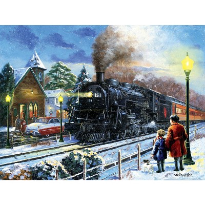 Sunsout Leaving on a Snowy Night 300 pc Christmas Jigsaw Puzzle 13345