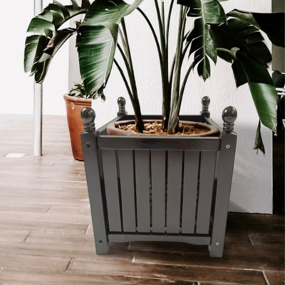 Syemin Planters Raised Garden Bed with Legs Self-Watering Planter Box Raised Bed to Grow Flowers Vegetables, Brown, 15.75"*15.75"*17.25"