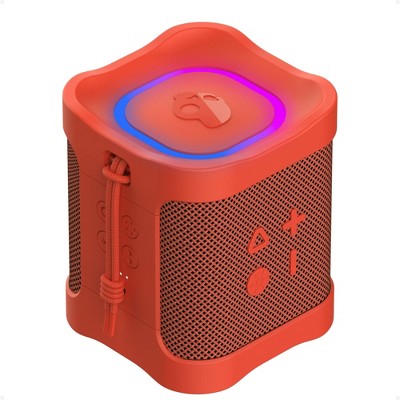 Skullcandy Terrain Mini 2 Wireless Bluetooth Speaker, IPX7 Water Resistant, 14H Battery, Multi-Link, LED Light Show, Portable, Red