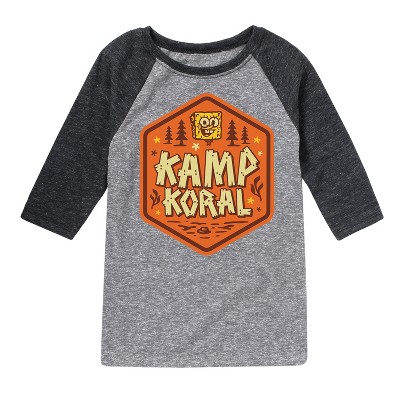 Boys' - SpongeBob SquarePants - Kamp Koral Kamp Koral Badge Raglan Graphic T-Shirt