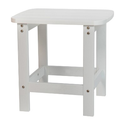 Merrick Lane Poly Resin Indoor/Outdoor All-Weather Adirondack Side Table