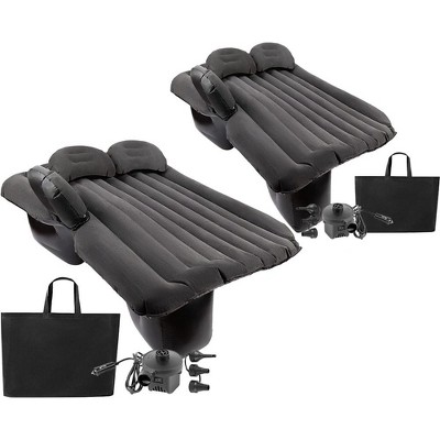 Zone Tech Inflatable Car Travel Air Mattress Back Seat Car blow up camping Bed with 2 Pillows and Pump kit Universal for Car SUV or Truck