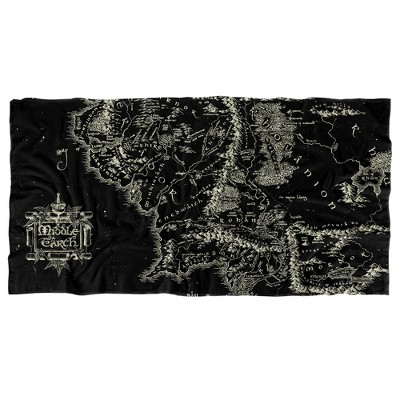 Lord Of The Rings Map Of Me 30” x 60” Beach Towel